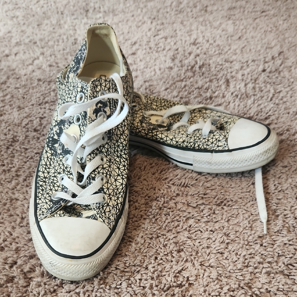 Converse Black and White Patterned Men's Shoes